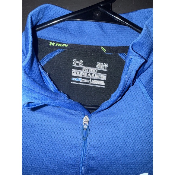 Under Armour Run Cold Gear Quarter Zip Fitted Top Size S - Picture 3 of 6